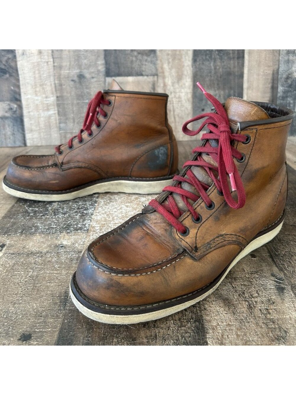 Red Wing 10875 Moc Toe Leather Lace Up Work Boots Mens 9 EE